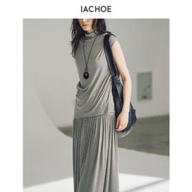 棉仓3531503005-高领无袖修身背心