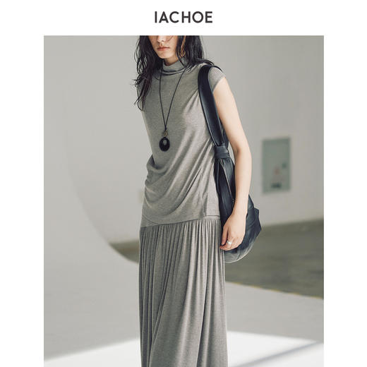 棉仓3531503005-高领无袖修身背心 商品图0