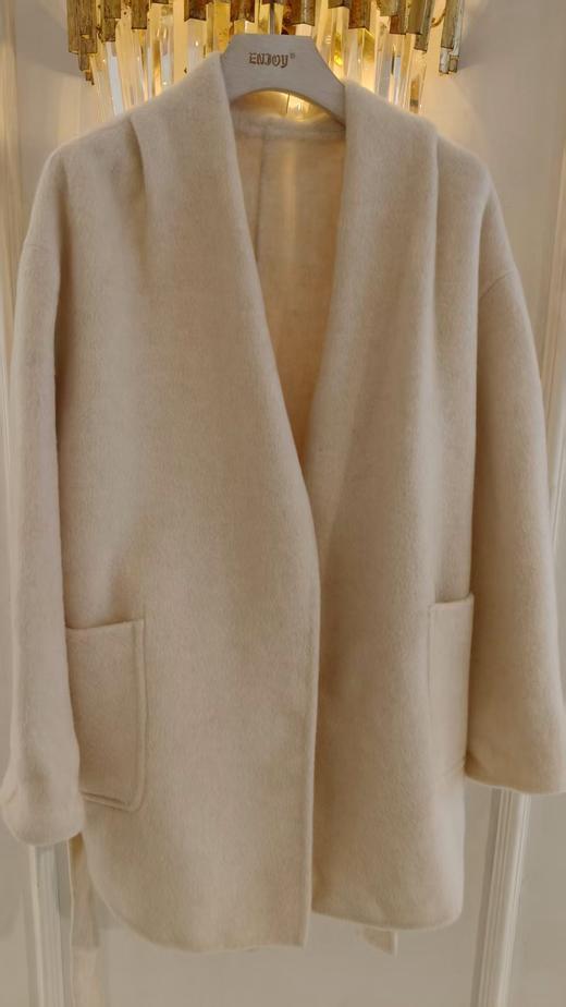 【门店同款】ENJOY冬季肩部褶皱简约大衣 160045591 商品图0