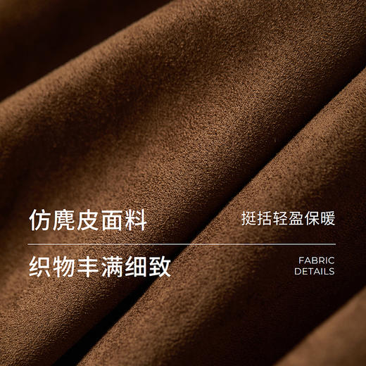 棉仓366607026-麂皮绒翻领拉链外套 商品图2