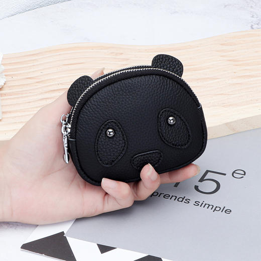 雀说 头层牛皮女零钱包双层拉链收纳包YT-26 商品图1