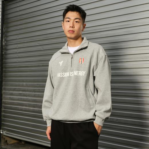 录士LUSHISI热能量篮球长袖半拉链运动卫衣男保暖休闲潮宽松上衣 商品图4