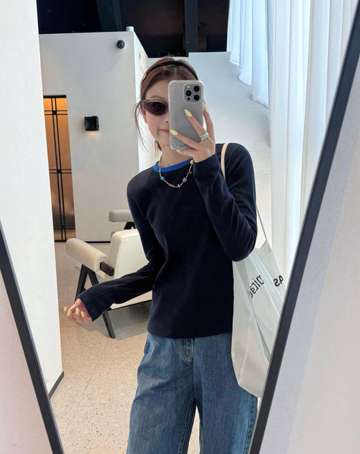 韩国设计师品牌假两件打底衫10082 商品图5