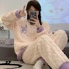 【松松软软！过个暖冬】法兰绒加厚长袖睡衣女冬季甜美秋冬小熊珊瑚绒保暖外穿家居服套装。rc 商品缩略图6