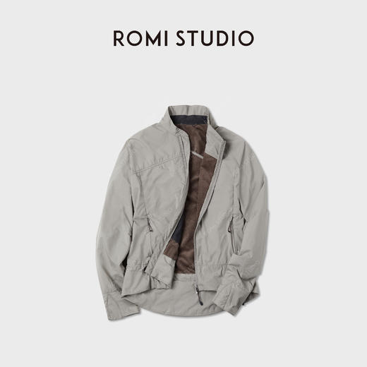 ROMI STUDIO“利落有型”拉绒柔软舒适轻量小立领外套 RWCAWD5937 商品图0