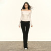 Ariseism美式复古设计感斜肩长袖T恤女秋季新款修身打底上衣 商品缩略图4