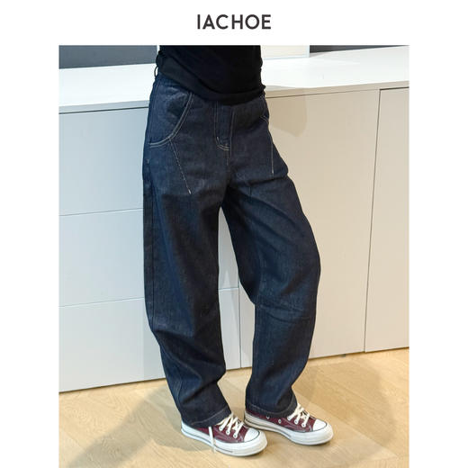 棉仓3621519004-原浆色天丝棉切割牛仔裤 商品图3