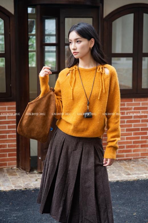 【门店同款】ENJOY冬季“暖冬知性”蝴蝶结系带针织 167143871 商品图1