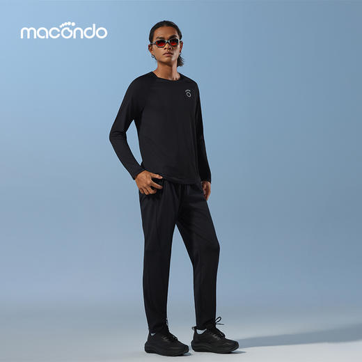 长袖9代+针织长裤9代  吸湿速干 长袖汗不显科技 裤子后腰防汗手机仓 户外跑步 商品图0