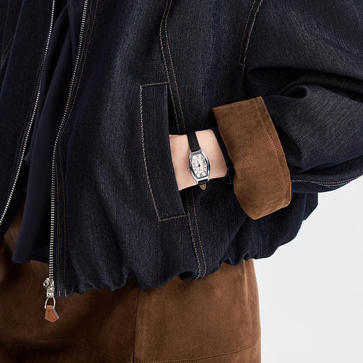 棉仓366607034-立领花苞仿牛仔短外套 商品图3