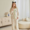 芬腾女士睡衣秋冬季珊瑚绒条纹长袖套装防静电可爱卡通大码家居服 商品缩略图2