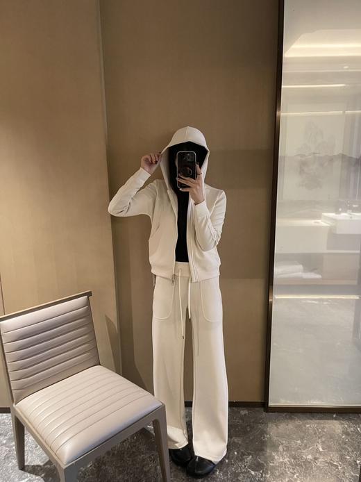 Lu*家同款双开拉链连帽卫衣+阔腿休闲裤套装 商品图8