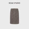 ROMI STUDIO100%羊毛千鸟格纹质感高腰微A直身半裙RWCWXG6310 商品缩略图0