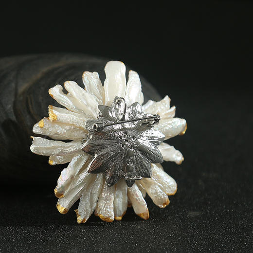 富贵牡丹胸针异形珍珠手工胸花气质胸针吊坠外套西装配饰礼服 商品图2