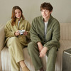 芬腾情侣睡衣秋冬季抗静电珊瑚绒长袖套装简约时尚休闲大码家居服 商品缩略图0