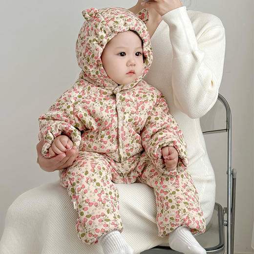 【云优选】BabyStormi 婴幼儿棉服 宝宝秋冬衣服保暖连体衣夹棉冬装哈衣爬服（周末不发货） 商品图3