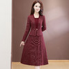 QYM 54C2521-Y时尚连衣裙假两件连衣裙中长款A字裙 商品缩略图1