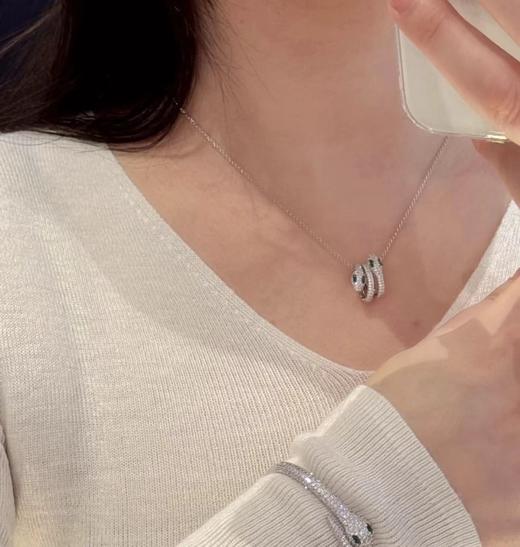 D100822绿色宝石点亮眼眸长度可以调节灵蛇项链 商品图6