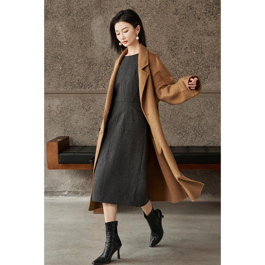 剩S/M 米思阳2026春季新款简约优雅背心连衣裙收腰显瘦直筒裙女4812 商品图5