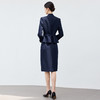 IWY/高级感藏青色西装套裙女气质酒店经理前台工作服商务职业装25CS8120 商品缩略图4