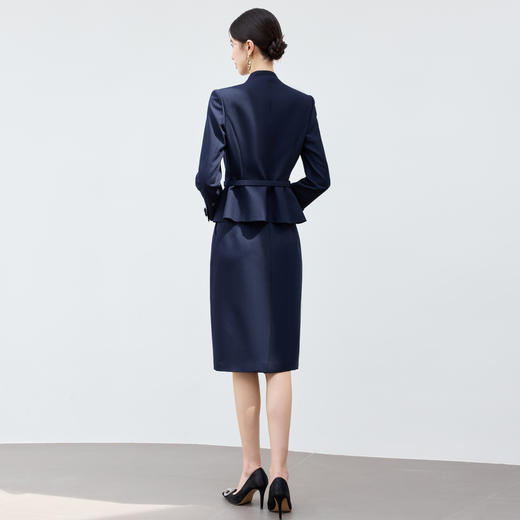 IWY/高级感藏青色西装套裙女气质酒店经理前台工作服商务职业装25CS8120 商品图4