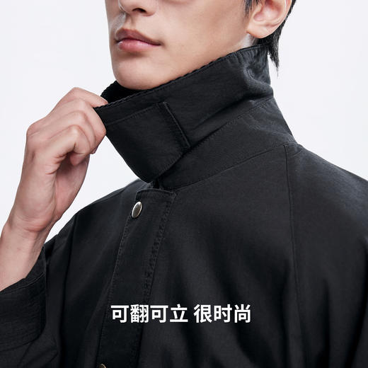 棉仓366811009-老钱风盐缩棉锦巴恩风谷仓夹克 秋季撞色领微宽松男士外套 商品图2