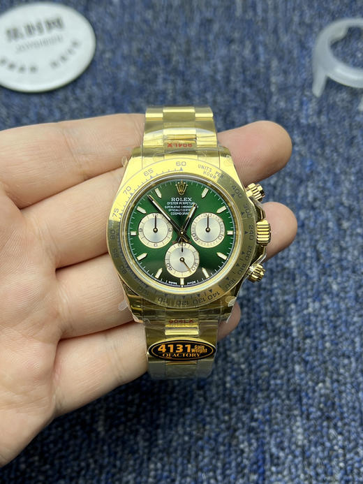 劳力士新款 QF配重版 包边迪通拿配重版 4131机 新品迪通拿是2025钟表与奇迹的钟表展 新款配色，分别为白金蓝面，玫瑰金巧克力面，和新款绿金迪和蒂芙尼蓝面让人眼前一亮 商品图1