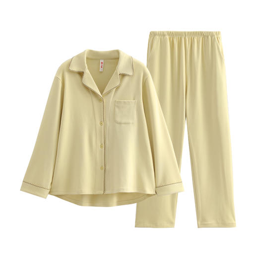 芬腾女士睡衣秋冬季德绒开衫长袖长裤套装新款宽松休闲大码家居服 商品图4