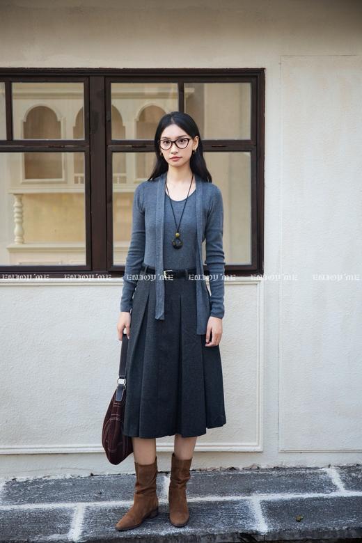 【门店同款】ENJOY冬季“暖冬知性”飘带款针织上衣 166893718 商品图4