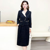 QYM 5C25277-Y假两件职业包臀连衣裙高腰西装裙中长款一步裙 商品缩略图3