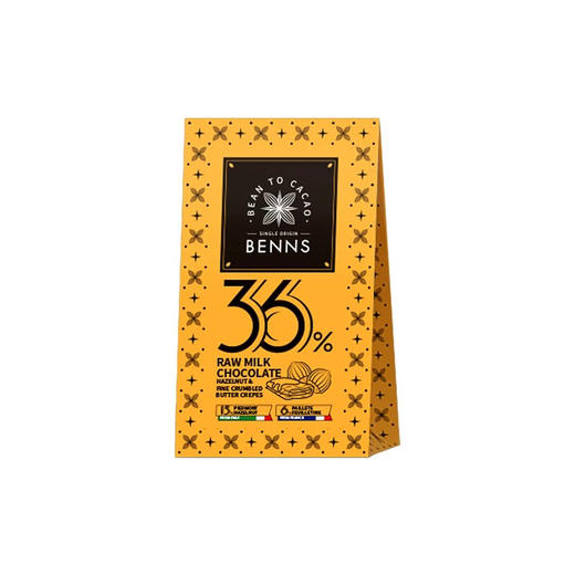 36g贝纳丝36%榛子黄油薄脆牛奶巧克力 商品图0