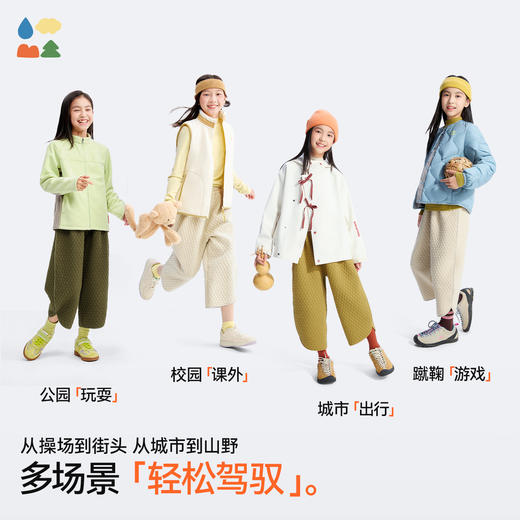 【空气格绗缝休闲裤】森林棠25冬款新款儿童休闲加厚宽松薄棉香蕉裤61082403 商品图4