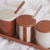 有温度的陶瓷餐具🥣【美拉德焦糖色手绘条纹系列】☕️“低价”感受一下出口的高品质！✅多款器型可选 商品缩略图1