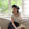 新款韩版花朵羊毛帽保暖贝雷帽显脸小女帽子毛呢画家帽 商品缩略图2