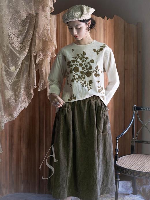 Maku 25AW 米白色手织羊毛刺子花卉钩绣上衣 商品图4