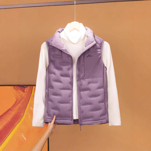 丁摩 户外轻薄羽绒马甲女短款立领背心2661 商品图1