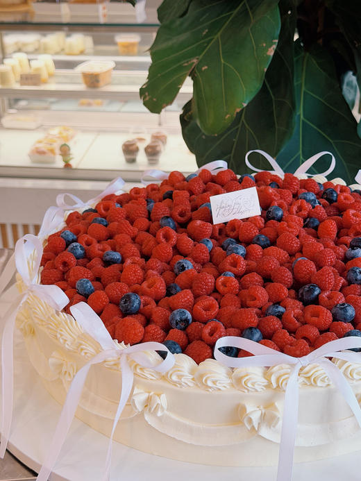 「经典」大尺寸 Table Cake 一层水果夹层 树莓装饰 提前5天预定 不然只有冷冻树莓 商品图1