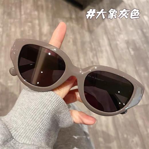 网红爆款墨镜 小红薯豆豆同款 猫眼粗框墨镜 防紫外线 可配度数 商品图0