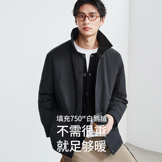 棉仓367815026-酵醒棉三防立领鹅绒面包羽绒服 商品图1