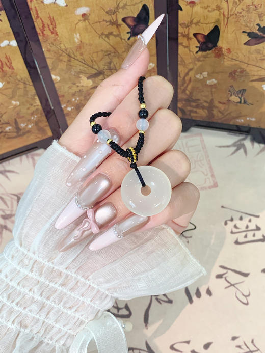 【六宫颜色平安扣玉髓项链SS453】温润如玉氛围感具像化了～玉髓珠子质地莹润剔透 冰透水润果冻感强❗️-PWJCY 商品图8