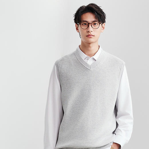 棉仓367826011-羊毛混纺背心马甲 商品图0