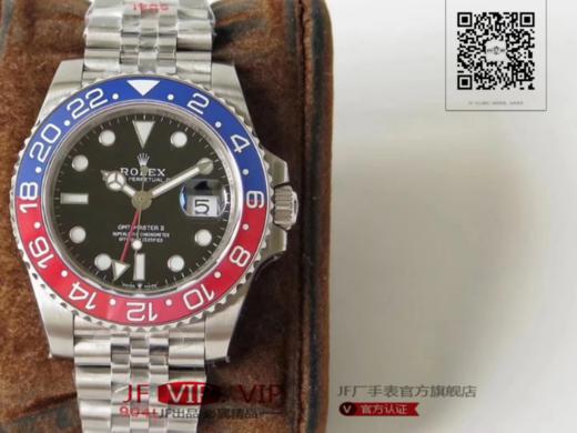 GM劳力士可乐圈格林尼治二GMT  Master ll，一个大特色莫过于红蓝色的高科技陶瓷圈、蚝式904钢材表壳、经典五珠链设计以及新一代2836机芯 商品图9
