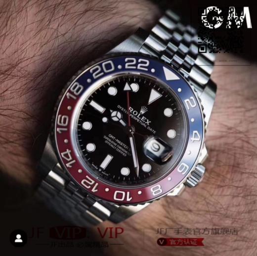 GM劳力士可乐圈格林尼治二GMT  Master ll，一个大特色莫过于红蓝色的高科技陶瓷圈、蚝式904钢材表壳、经典五珠链设计以及新一代2836机芯 商品图14