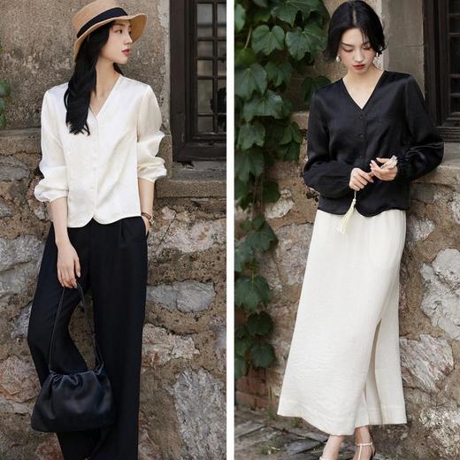 三醋酸不规则龟裂纹新中式系列衬衫，上身一眼贵。 商品图1