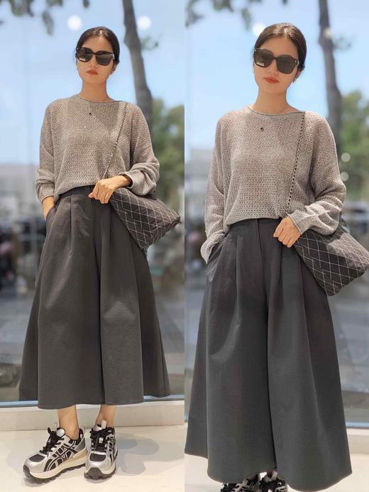 586832羊毛圆领洞洞长袖 商品图0