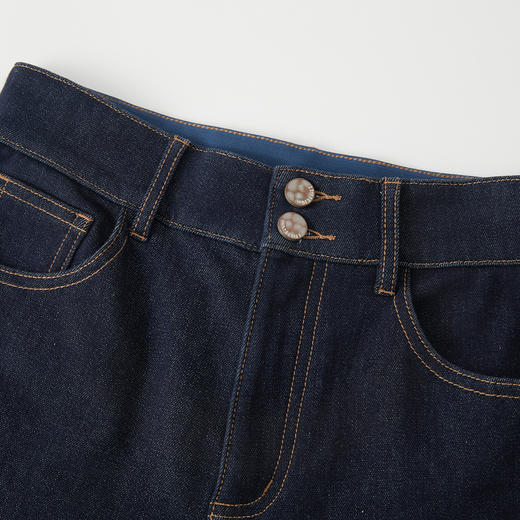 谜底喇叭牛仔裤长裤2025年冬季新品弹力舒适修身时髦女254MJ1455 商品图3