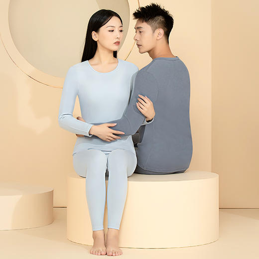 爱帝&温馨品牌秋冬暖肤绒半高领防寒保暖内衣套装 商品图8