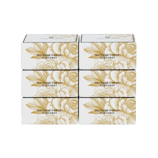 「6包装！多层加厚」益宝轻奢408张6层加厚抽纸四边压花居家日用纸巾 商品图4