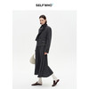 SELFWHO羊毛混纺经典围巾领西装女2025冬新款人字纹双排扣短外套 商品缩略图1