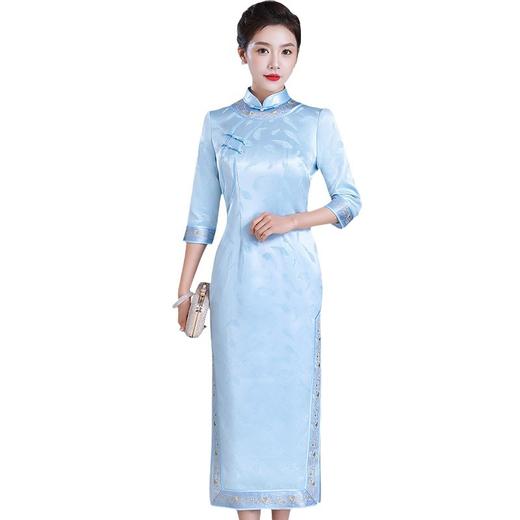 刺绣旗袍 年轻款新中式礼服日常可穿高端改良连衣裙LHS-A34 商品图4